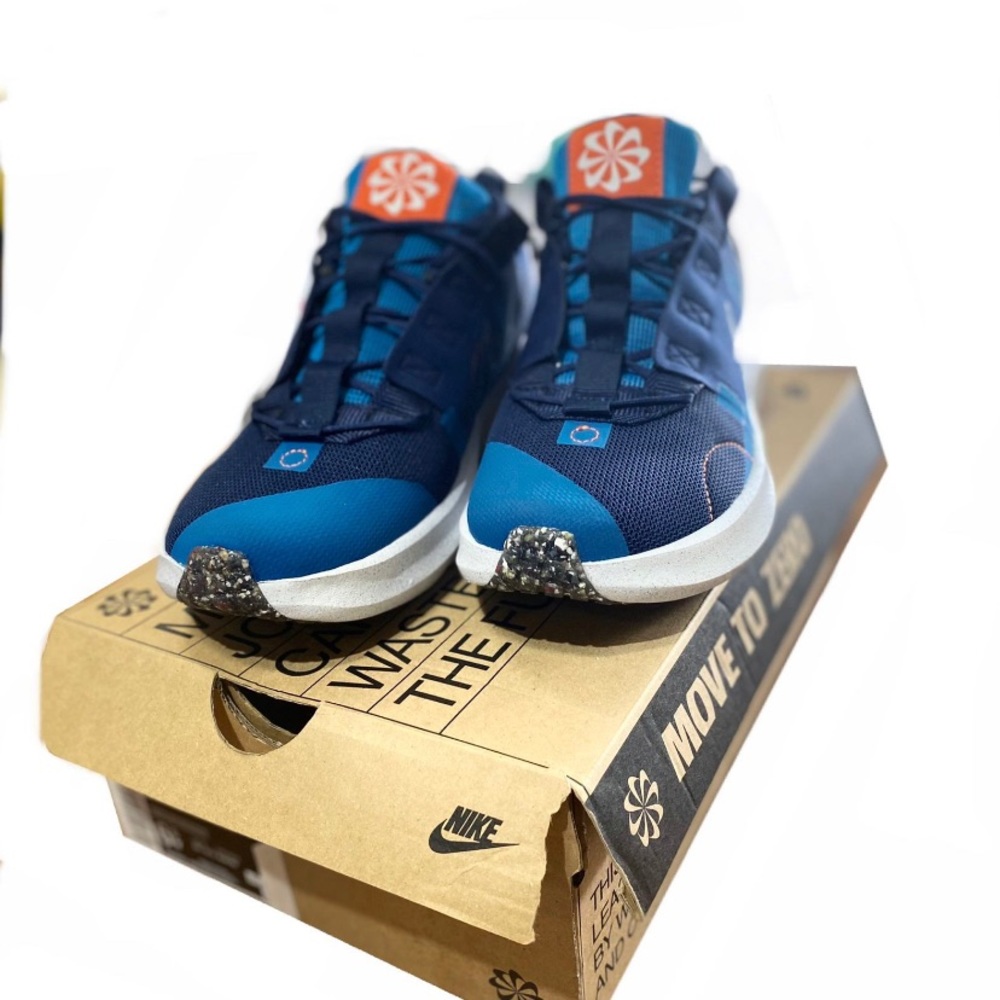 Nike Crater Impact Midnight Navy Imperial Blue White Kid's Youth Running Shoes